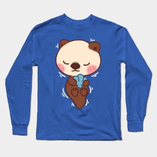 Sleepy Sea Otter Long Sleeve T-Shirt